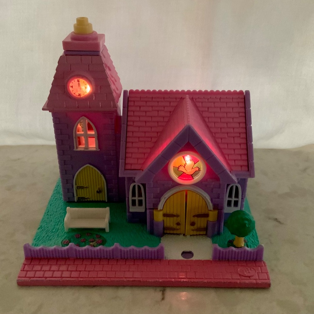 Vintage Polly Pocket Wedding Chapel | Working Complete Set 1993 - Picture 2 of 4